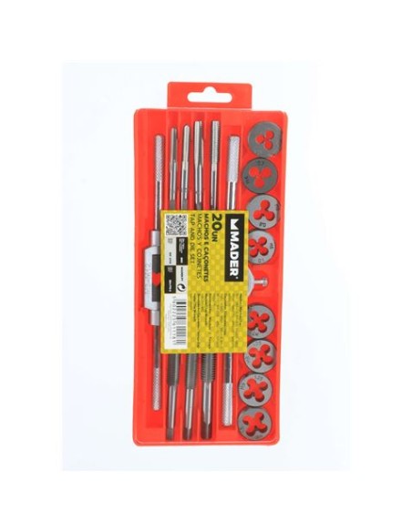 JUEGO MACHOS Y COJINETES 20 PCS MADER