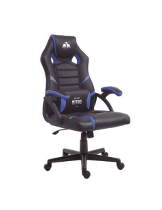 SILLA GAMING SERIE NITRO NEGRO/AZUL CROMAD