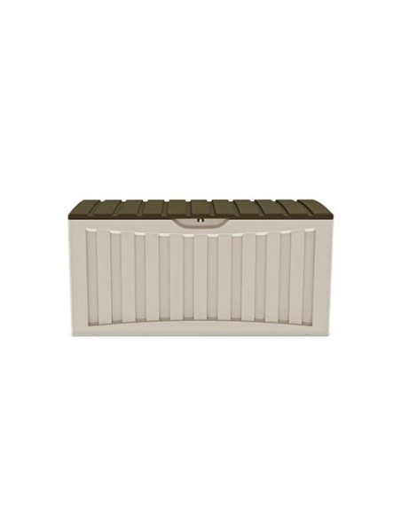 BAUL RESINA MARRON BEIGE 340LITROS 57X118X53CM