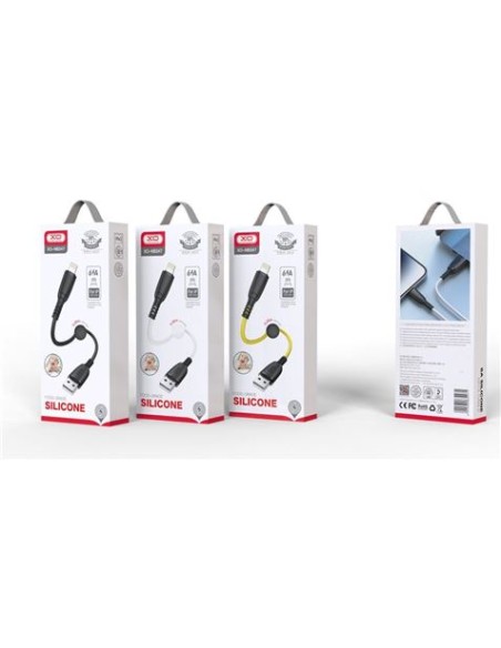 CABLE NB247 CARGA RAPIDA USB - MICRO USB | 6A | 25CM CON CLIP | NEGRO XO