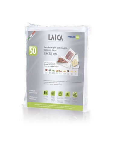 PACK 50 BOLSAS ENVASAR AL VACIO 25X30 LAICA