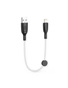CABLE NB247 CARGA RAPIDA USB - LIGHTNING | 6A | 25CM CON CLIP | BLANCO XO