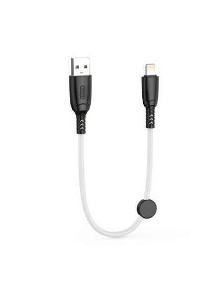 CABLE NB247 CARGA RAPIDA USB - LIGHTNING | 6A | 25CM CON CLIP | BLANCO XO