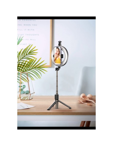 TRIPODE + PALO SELFIE BLUETOOTH + LUZ SS12 XO