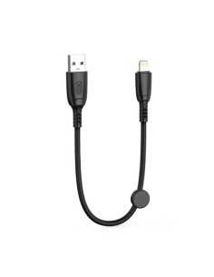 CABLE NB247 CARGA RAPIDA USB - LIGHTNING | 6A | 25CM CON CLIP | NEGRO XO