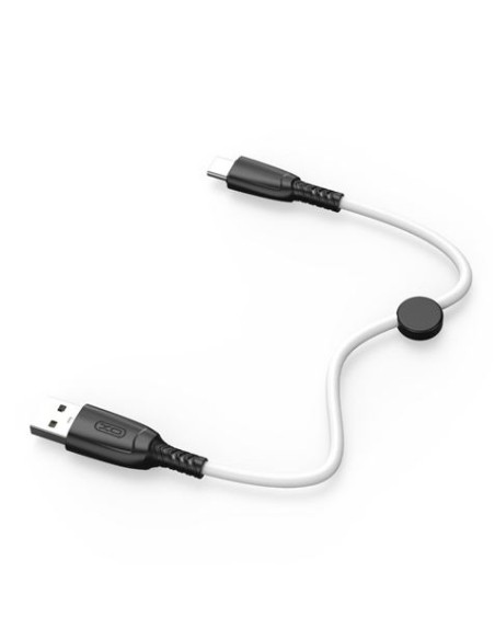 CABLE NB247 CARGA RAPIDA USB - TIPO C | 6A | 25CM CON CLIP | BLANCO XO