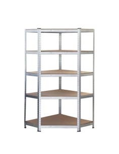 ESTANTERIA METÃLICA ESQUINERA GALVANIZADA 5 BALDAS 180X90X40X90CM BLIM