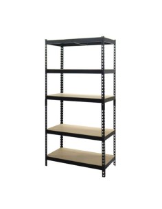 ESTANTERIA METÃLICA NEGRA 5 BALDAS 183X90X45CM BLIM