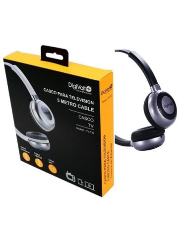 AURICULAR ESPECIAL PARA TELEVISIÃ“N CON CABLE DE 5 METRO NEGRO DIGIVOLT