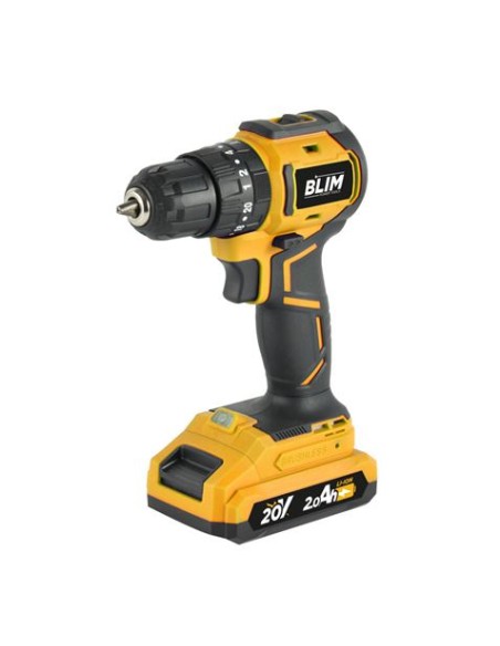 TALADRO PERCUTOR S/CARBONES 20V | BATERIA 2AH BLIM