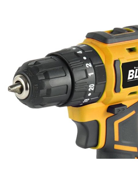 TALADRO PERCUTOR S/CARBONES 20V | BATERIA 2AH BLIM