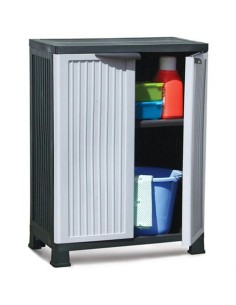 ARMARIO DE RESINA BAJO CON 1 BALDA GRIS 92X68X39CM