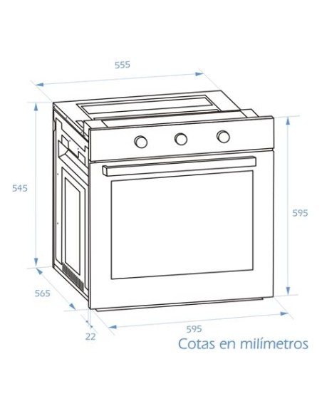 HORNO DE ENCASTRE 60 LITROS CRISTAL TEMPLADO MX-HE2660 MX-ONDA