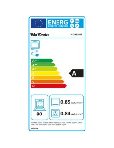 HORNO DE ENCASTRE 80 LITROS ACERO MULTIFUNCION MX-HE2663 MX-ONDA 2