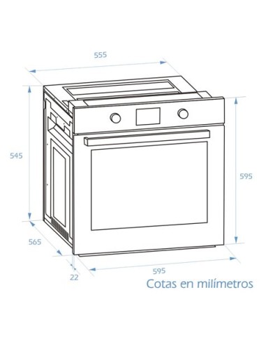HORNO DE ENCASTRE 80 LITROS ACERO MULTIFUNCION MX-HE2663 MX-ONDA