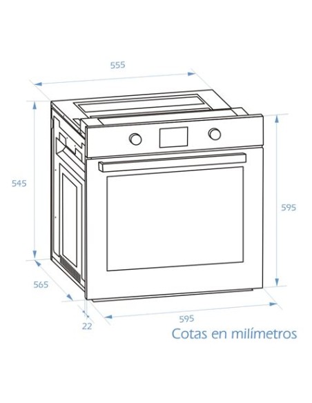 HORNO DE ENCASTRE 80 LITROS ACERO MULTIFUNCION MX-HE2663 MX-ONDA