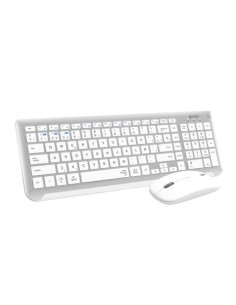 KIT TECLADO Y RATON BLUETOOTH PLATA /BLANCO SUBBLIM