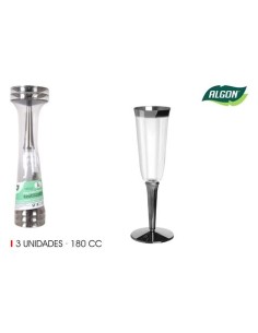 SET 3 COPAS CAVA 3 PIEZAS 180CC ALGON
