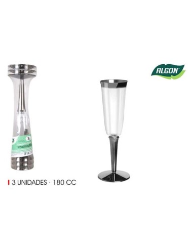 SET 3 COPAS CAVA 3 PIEZAS 180CC ALGON