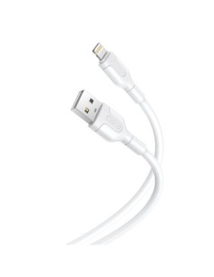 CABLE NB212 SILICONA USB - LIIGHTNING | 2.1A | 1 MTR | BLANCO XO
