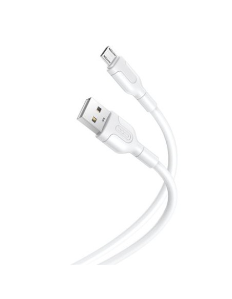 CABLE NB212 SILICONA USB - MICRO USB | 2.1A | 1 MTR | BLANCO XO
