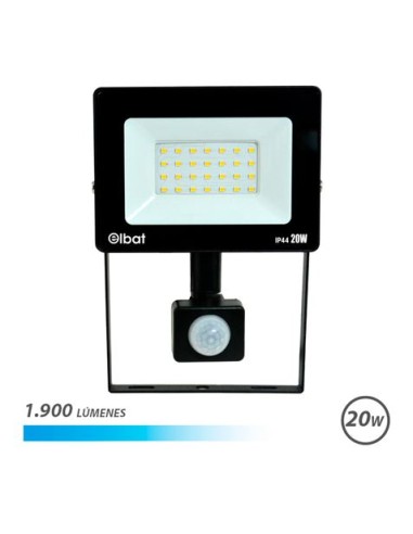 FOCO LED SERIE SLIM 20W CON SENSOR | 1900LM | 6500K ELBAT