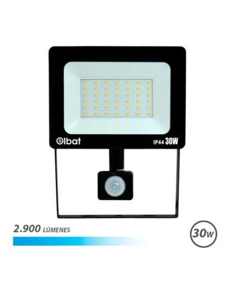 FOCO LED SERIE SLIM 30W CON SENSOR | 2900LM | 6500K ELBAT