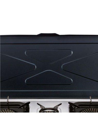 COCINA GAS INOX 3 FUEGOS SERIE STRONG + TAPA MUVIP