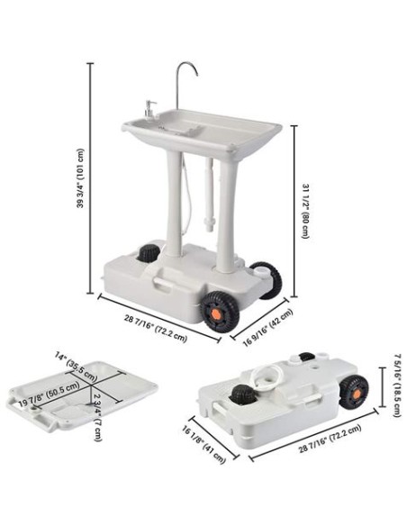 LAVABO PORTÃTIL 30 LITROS MUVIP