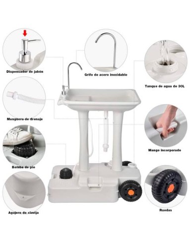 LAVABO PORTÃTIL 30 LITROS MUVIP