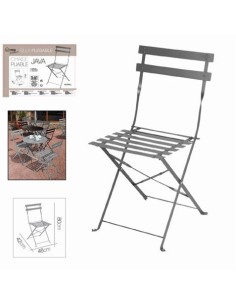 SILLA PLEGABLE METALICA JAVA ANTRACITA