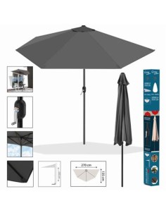 SOMBRILLA MEDIALUNA 270X135 ANTRACITA