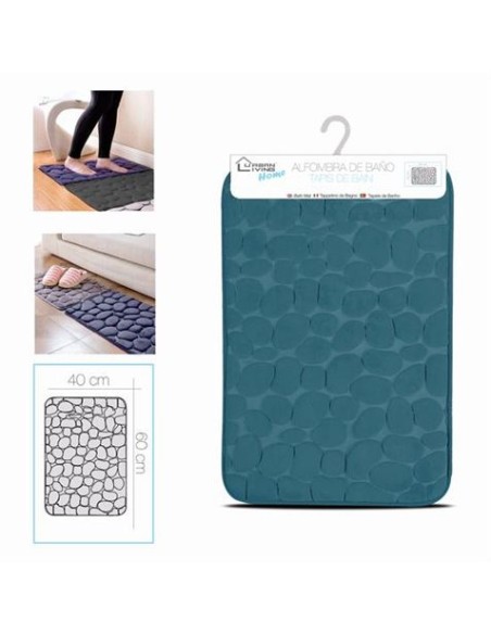 ALFOMBRA DE BAÃ‘O 40X60CM PIEDRA AZUL URBAN LIVING