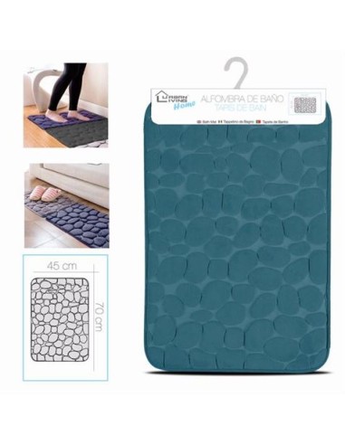 ALFOMBRAS BAÃ‘O 45X70CM PIEDRA AZUL URBAN LIVING