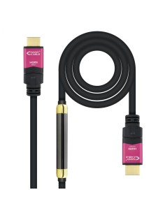 cable nanocable hdmi macho a macho alta velocidad v2.0 repetidor para amplificar seÃ±al negro rosa 10.15.3730