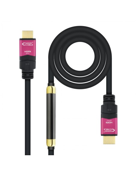 cable nanocable hdmi macho a macho alta velocidad v2.0 repetidor para amplificar seÃ±al negro rosa 10.15.3730