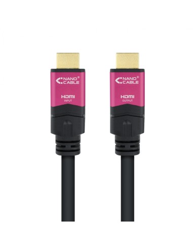 cable nanocable hdmi macho a macho alta velocidad v2.0 repetidor para amplificar seÃ±al negro rosa 10.15.3730