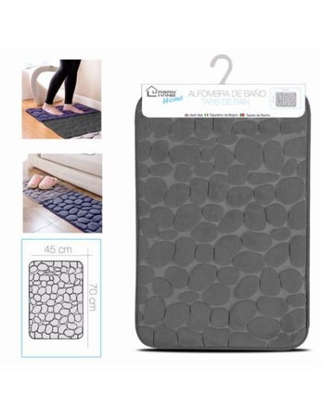 ALFOMBRA DE BAÃ‘O 45X70CM PIEDRA GRIS URBAN LIVING