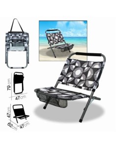 SILLA DE PLAYA GEOMÃ‰TRICO 62X47XH47CM