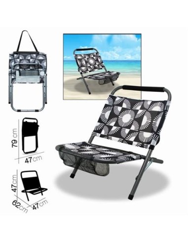 SILLA DE PLAYA GEOMÃ‰TRICO 62X47XH47CM