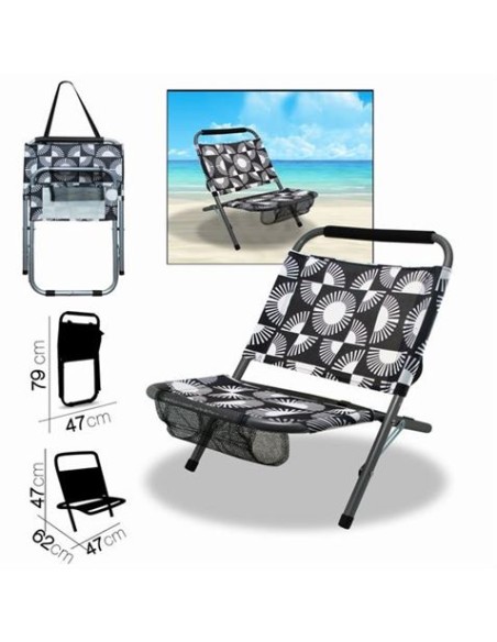 SILLA DE PLAYA GEOMÃ‰TRICO 62X47XH47CM
