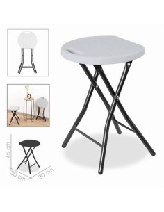 TABURETE PLEGABLE BLANCO 30X30X45CM