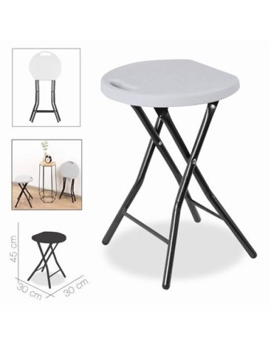 TABURETE PLEGABLE BLANCO 30X30X45CM
