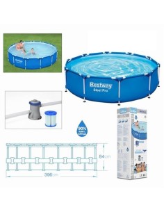PISCINA + BOMBA FILTRO 396CM DIÃMETRO X H84CM BESTWAY