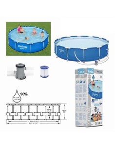 PISCINA + BOMBA FILTRO 305CM DIÃMETRO X H76CM BESTWAY