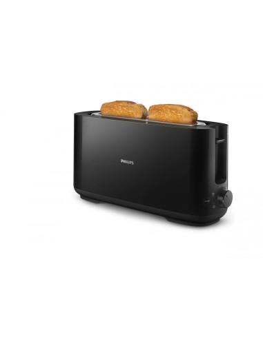 Philips Daily Collection Tostadora de plÃ¡stico con ranura larga y funciÃ³n para panecillos