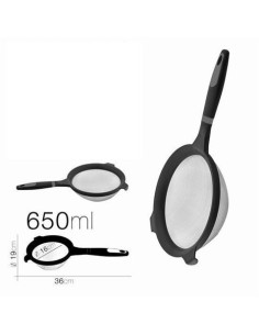 COLADOR PLASTICO 19CM NEGRO DIAM