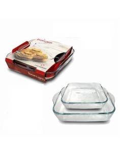 PACK 2 BANDEJAS HORNO CRISTAL BORCAM PASABAHCE