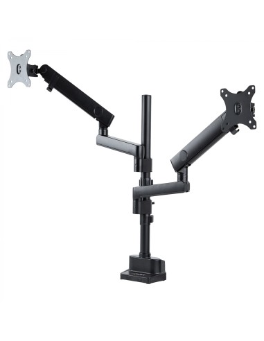 StarTech.com Brazo de Soporte para Dos Monitores - Base Soporte de Movimiento Articulado y Altura Ajustable para 2 Monitores VES