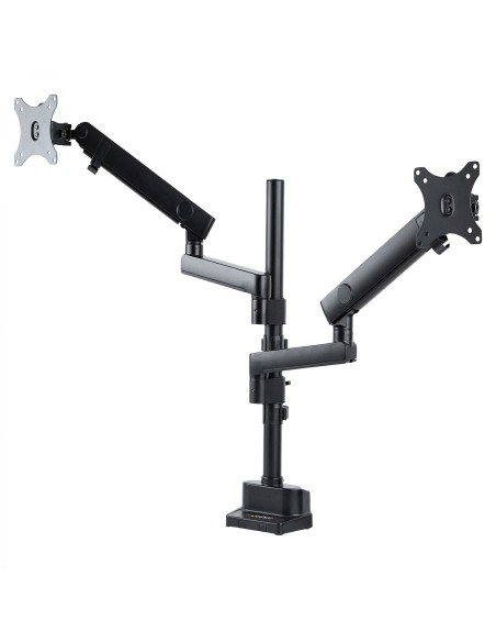 StarTech.com Brazo de Soporte para Dos Monitores - Base Soporte de Movimiento Articulado y Altura Ajustable para 2 Monitores VES